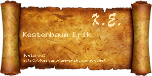 Kestenbaum Erik névjegykártya