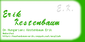 erik kestenbaum business card